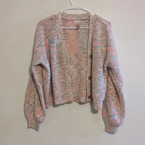Willow and Root chunky knit pastel cardigan size Large - Picture 1 of 5